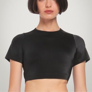 WOLFORD THE WORKOUT TOP SHORT SLEEVES - Black
